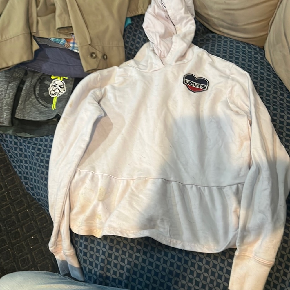 Little pinkish white hoodie for girls